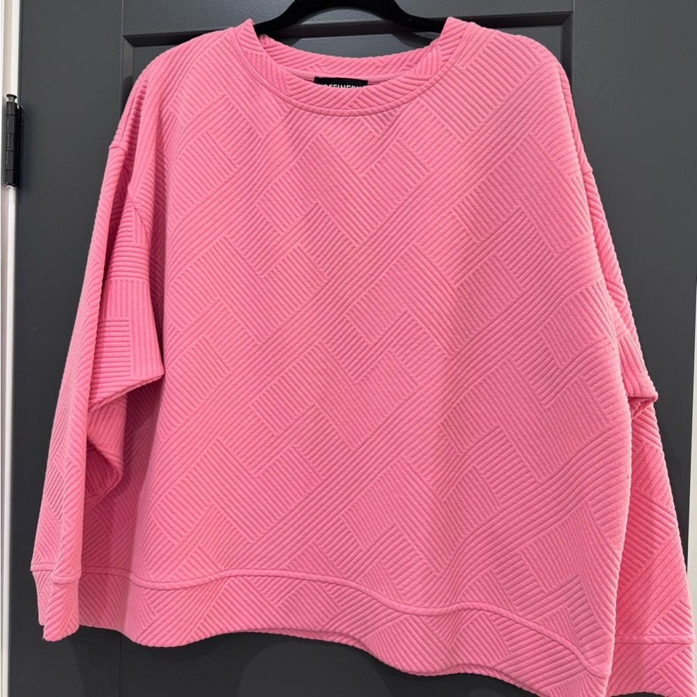 Bubblegum Pink Textured Sweatshirt